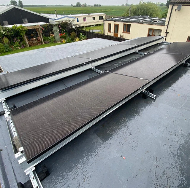 solar panels on flat roof cost uk
